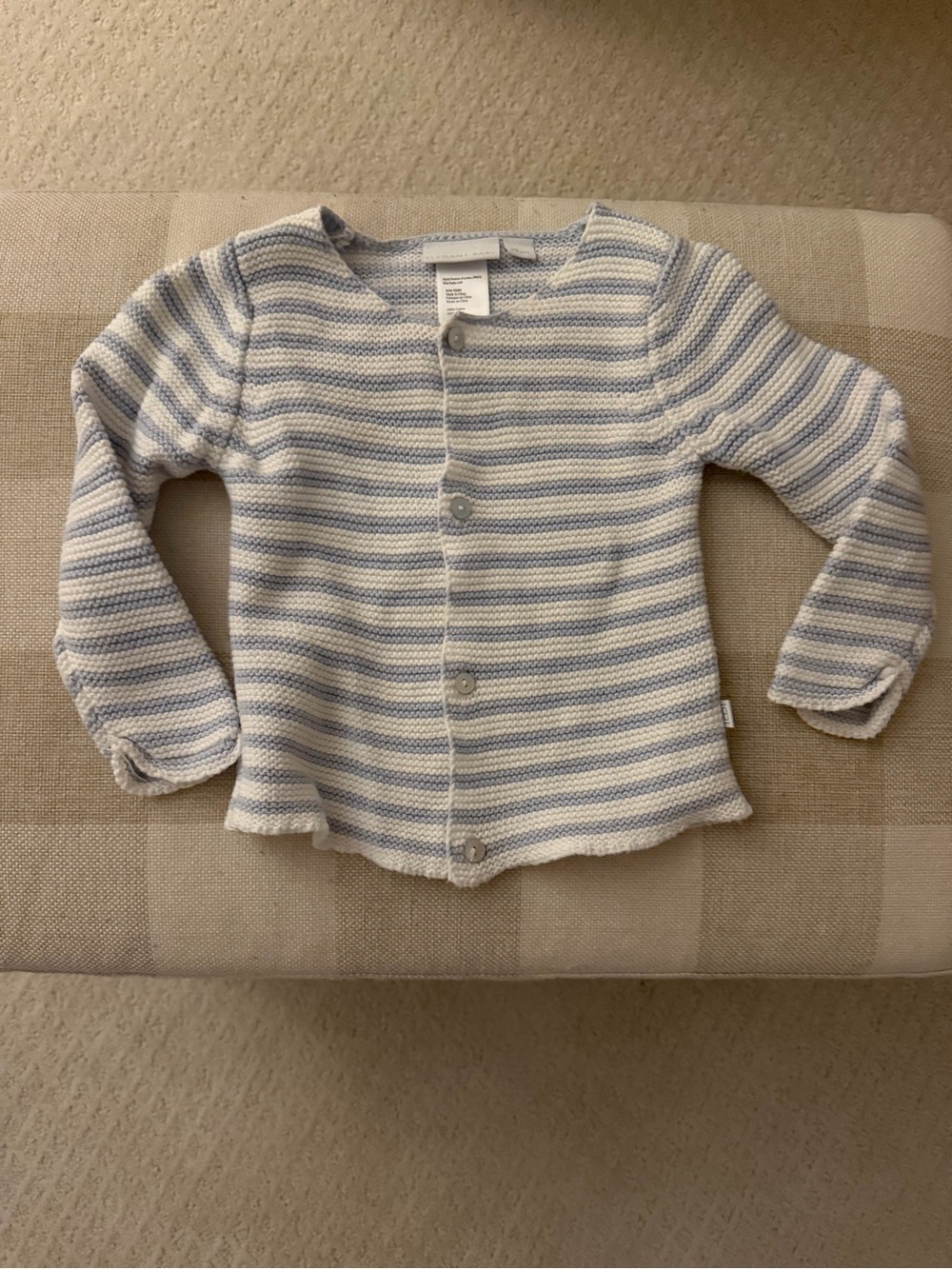 Elegant Baby Striped Cotton Cardigan